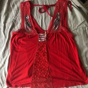 Free People red sequin top
